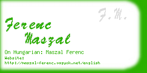 ferenc maszal business card